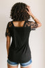 A Little Bit of Lace Top In Black