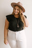 Vera Flutter Top in Black