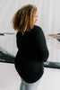 Nivia Draped Turtle Neck Tunic in Black