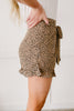 Short Leash Ruffled Shorts In Taupe