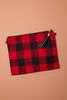 Holiday Check Crossbody Clutch