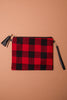 Holiday Check Crossbody Clutch