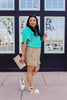 Ruffly Speaking Shorts In Khaki