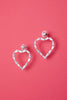 Love Me With Diamonds Heart Hoops