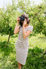 Striped Drawstring T-Shirt Dress