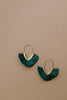 Tasseled V Earrings In FOREST GREEN