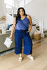 Charlize Surplice Tank In Blueberry