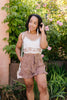 Short Leash Ruffled Shorts In Mauve
