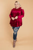 Crushing It Cold Shoulder Blouse In Ruby