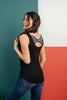 Back The Bow Up Black Tank