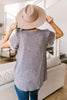 Laced Up & Sophisticated Blouse in Gray