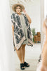 Black & Blush Print Kimono