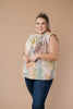 Abstract Floral Lineup Pastel Blouse