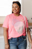 Abstract Graphic Tee in Pink