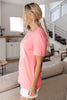 Abstract Graphic Tee in Pink