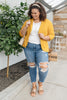 Acting Like A Lady Blazer in Mustard