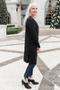 Alexis Lightweight Long Knit Cardigan in Black