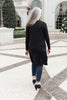 Alexis Lightweight Long Knit Cardigan in Black