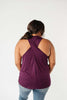 Running Behind Twist Back Tank In Plum