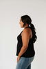 Running Behind Twist Back Tank In Black