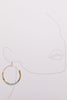 Beaded Stone Hoop Earrings