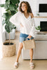 Bellissimo Draped V-neck Sweater