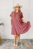 Best Of The Basic Tee Shirt Dress in Burgundy