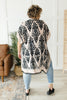 Black & Blush Print Kimono