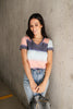 Blurred Stripes V-Neck