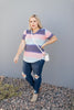 Blurred Stripes V-Neck