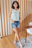 Boho Baby Doll Tank in Sea Foam