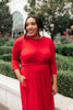 Bri Maxi Dress in Burgundy