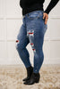 Buffalo Plaid Peek-A-Boo Skinnies
