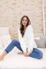 Buttoned Up Babe Sweater In Ivory