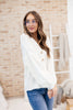 Buttoned Up Babe Sweater In Ivory