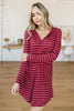Casually Dressed Up Dress in Burgundy