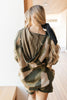 Chasing Sleep Lounge Set Top in Camo