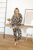 Chasing Sleep Lounge Set Joggers in Leopard