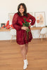 Mia Sequin Dress in Wine