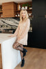 Mia Sequin Dress in Rose Gold