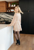 Mia Sequin Dress in Rose Gold