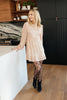 Mia Sequin Dress in Rose Gold