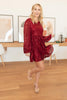 Mia Sequin Dress in Wine