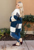 Chunky Patterns Cardigan in Teal