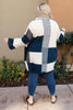 Chunky Patterns Cardigan in Teal