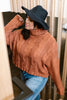 Classic Cable Knit Sweater in Ginger Spice