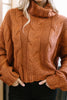 Classic Cable Knit Sweater in Ginger Spice