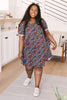 Clusters of Flowers Dress In Black