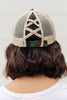 Criss Cross Ponytail Baseball Cap in Camo