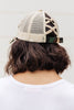 Criss Cross Ponytail Baseball Cap in Camo